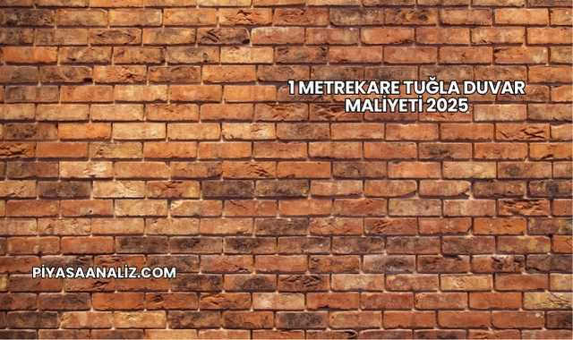 1 Metrekare Tuğla Duvar Maliyeti 2025