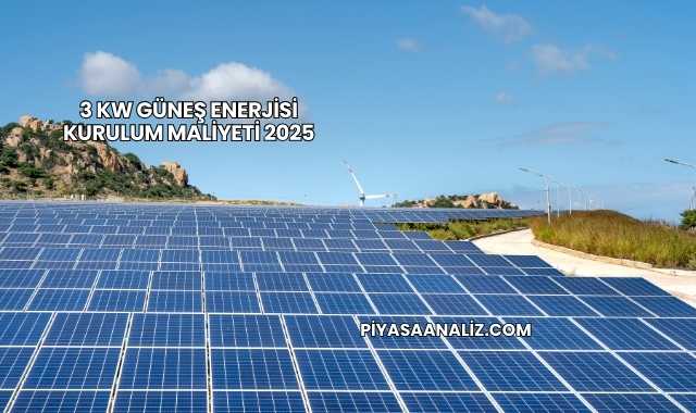 3 Kw Güneş Enerjisi Kurulum Maliyeti 2025