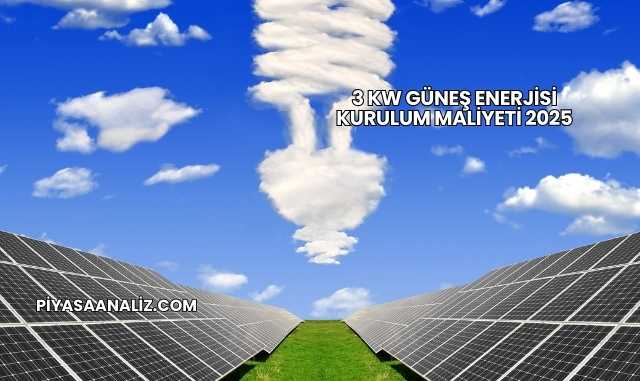 3 Kw Güneş Enerjisi Kurulum Maliyeti 2025