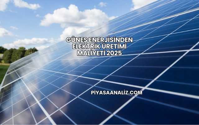 Güneş Enerjisinden Elektrik Üretimi Maliyeti 2025