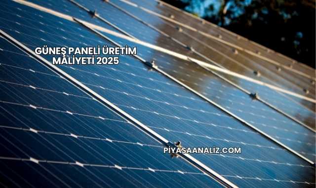 Güneş Paneli Üretim Maliyeti 2025