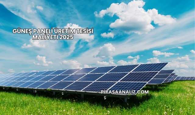 Güneş Paneli Üretim Tesisi Maliyeti 2025
