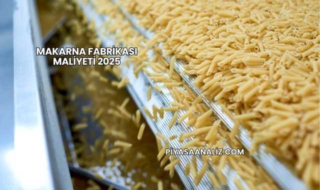 Makarna Fabrikası Maliyeti 2025