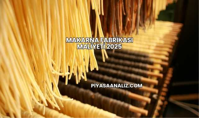 Makarna Fabrikası Maliyeti 2025