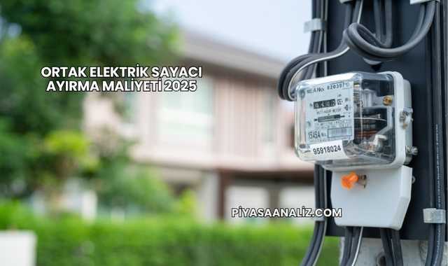 Ortak Elektrik Sayacı Ayırma Maliyeti 2025
