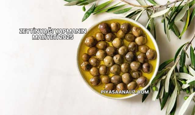 Zeytinyağı Yapmanın Maliyeti 2025