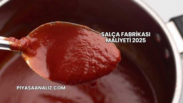 Salça Fabrikası Maliyeti 2025
