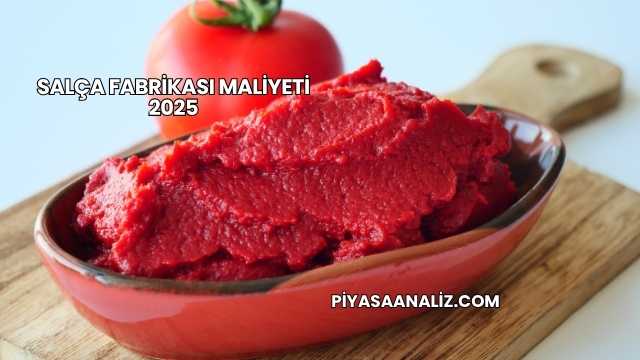 Salça Fabrikası Maliyeti 2025